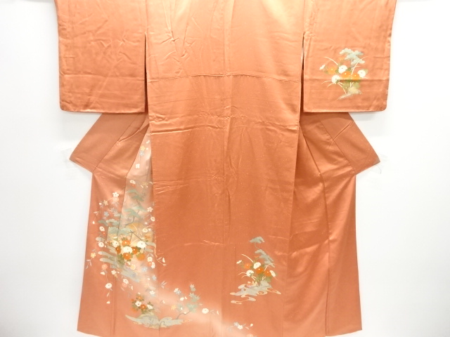 JAPANESE KIMONO / MANDARIN DUCKS / FLORAL EMBROIDERY HOMONGI